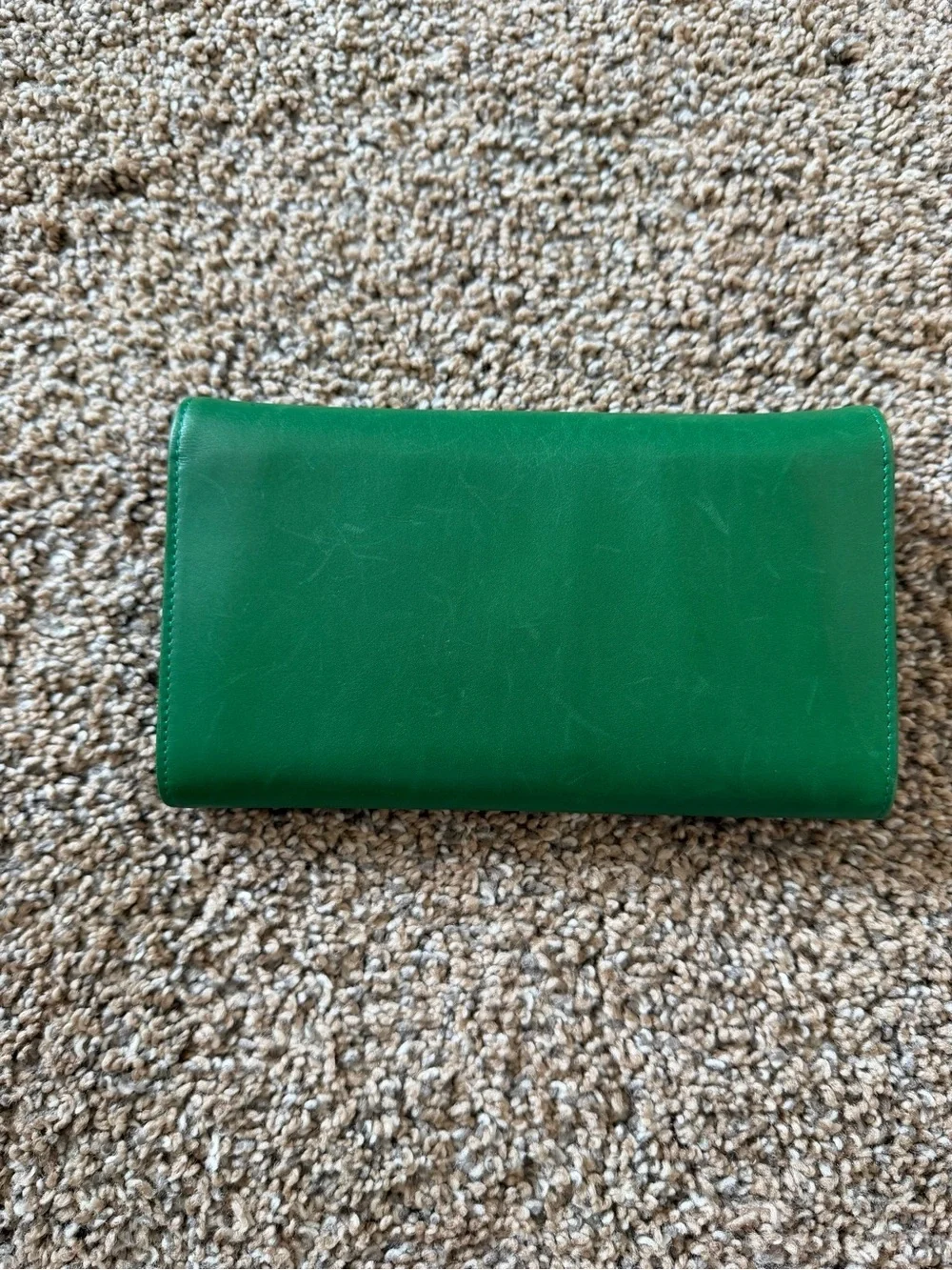 COACH Vintage Kelly Green Leather Envelope Wallet Style #4847 EVC